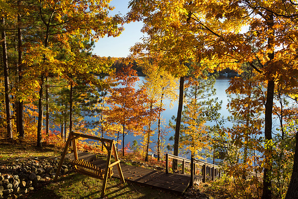 View from our deck in the Fall