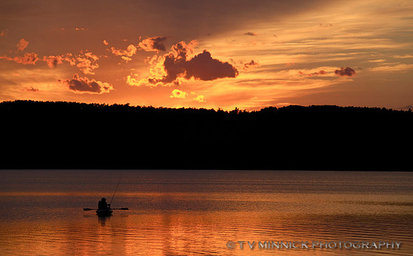 Kayak Fisherman at Sunset