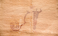 Ancient Pictograph-Man with Snake