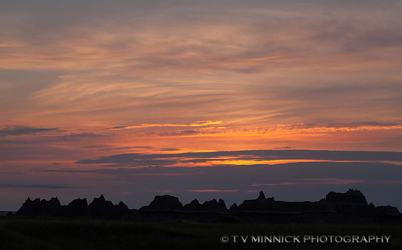 Dawn Breaking Over Badlands