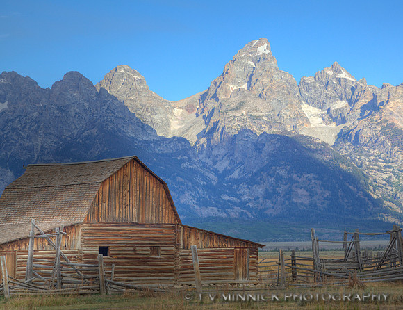 Barn and Tetons