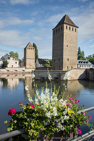 Medieval Towers on bridge, Strasbourg, France