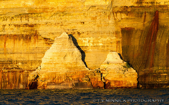Sculpted Rocks at Sunset