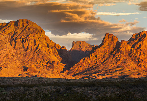 Chisos Mountains at sunset