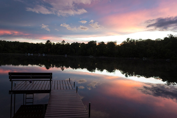 After sunset from our dock