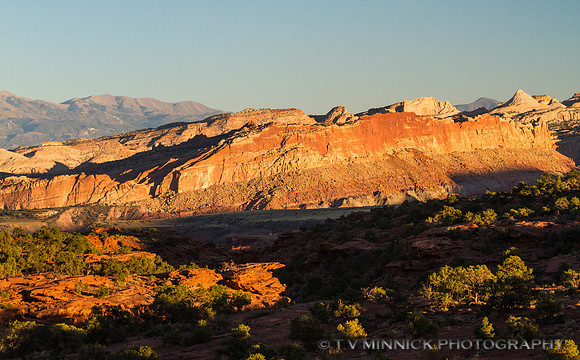 Waterpocket Fold at Sunset