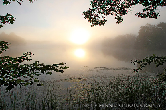 Foggy Sunrise at Flambeau Lake